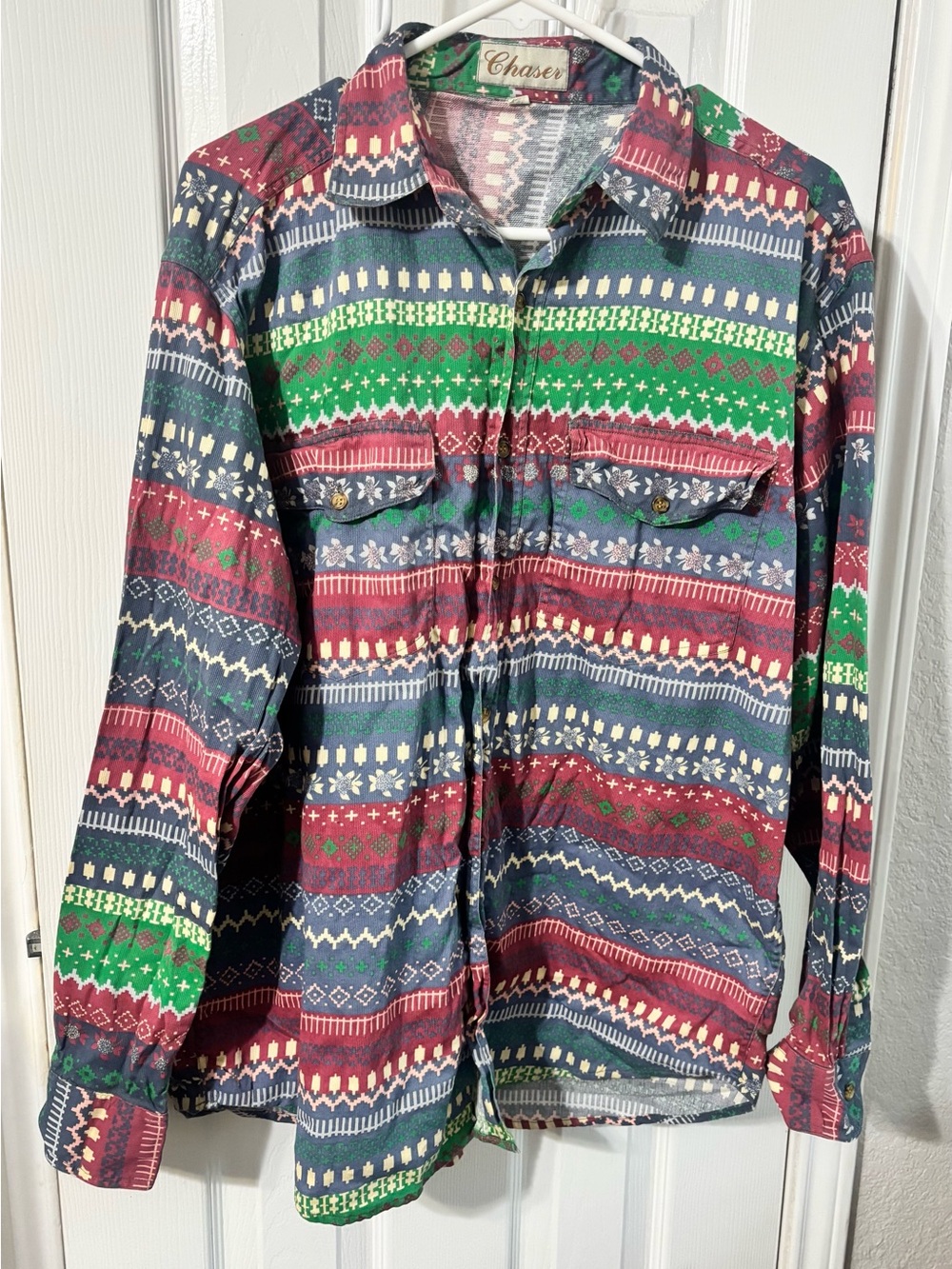 Chaser Southwestern geometric and Aztec-inspired button up Western shirt
